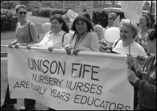 Nusrery nurses fought a spirited campaign in 2004